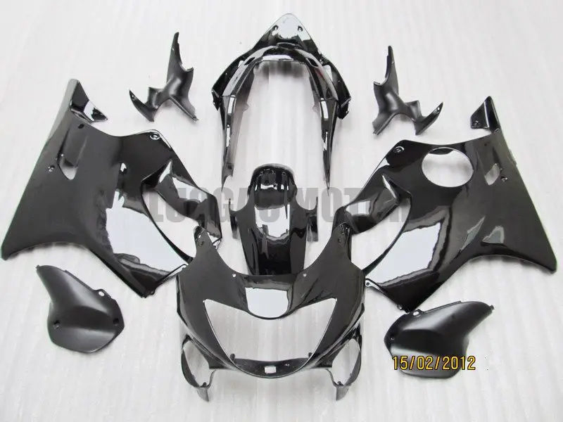 

Free Custom Injection Fairing kits for HONDA Glossy Black Fairings kit CBR600F4 99 00 CBR 600 F4 CBR600 F4 1999 2000 bodywork