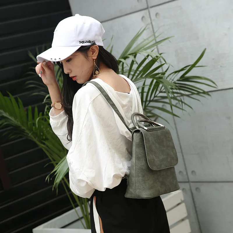 Новинка 2019 женский рюкзак из искусственной кожи многофункциональная ранец