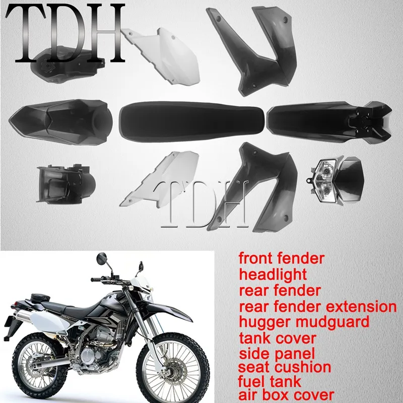 Комплект обтекателя для мотокросса пластиковый корпус панель хомута Kawasaki KLX250 D