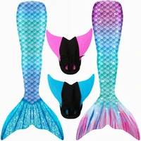2021 newadult kids mermaid tails with monofin swimsuit for girls women bikini bathing suit costume swimmable swimsuit