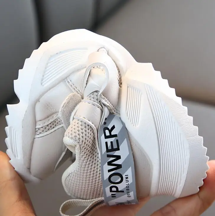 

KIDS 2020 Spring Children Black Casual Shoes Baby Girls Fashion Sport Sneaker Toddler Boy White Mesh Trainer Running Shoes