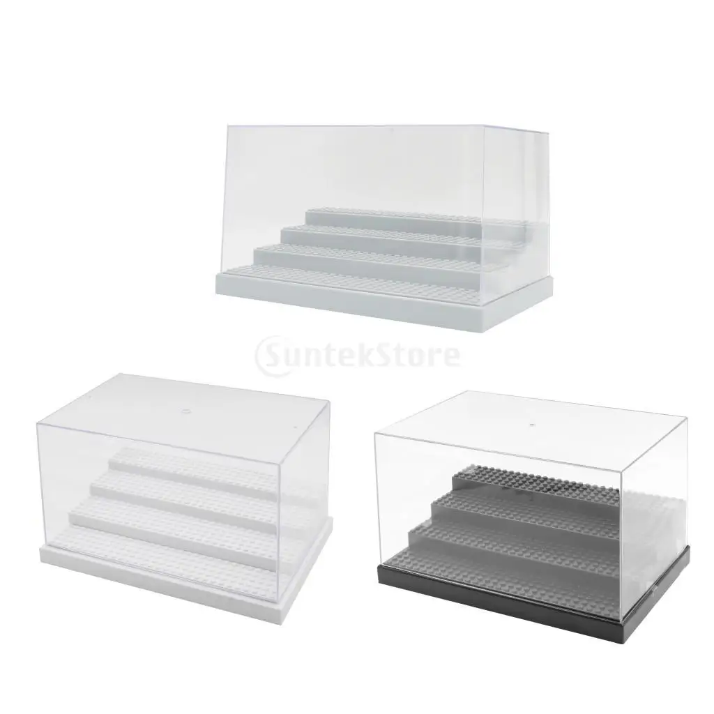 Большая прозрачная 4 шага акриловые пыле Дисплей Чехол Коробка для хранения 25x17x14