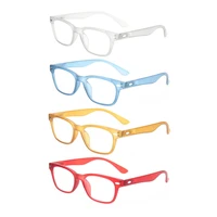 henotin 4 pack reading glasses 2022 fashion men women eyewear with spring hinges hd prescription readers decorative eyeglasses