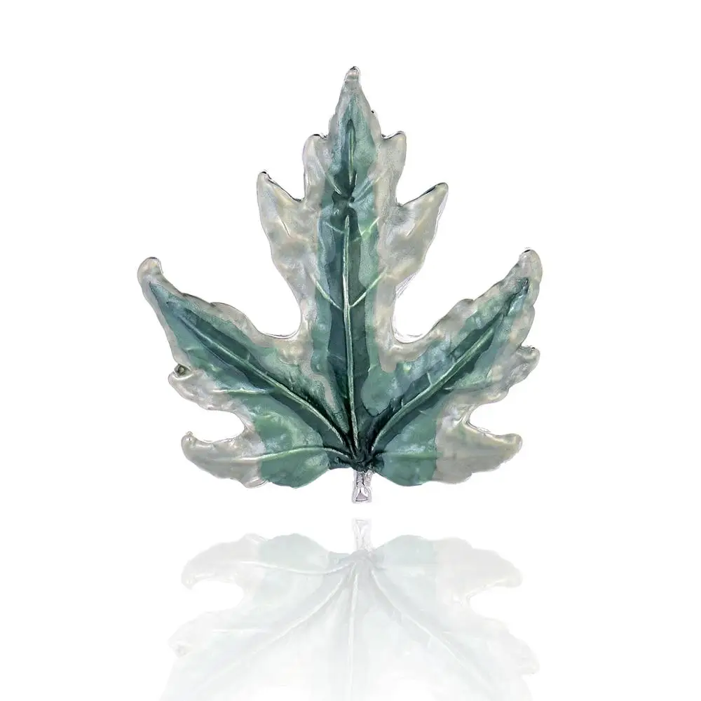 Женская Брошь в виде кленового листа Классическая эмалированная брошь из сплава