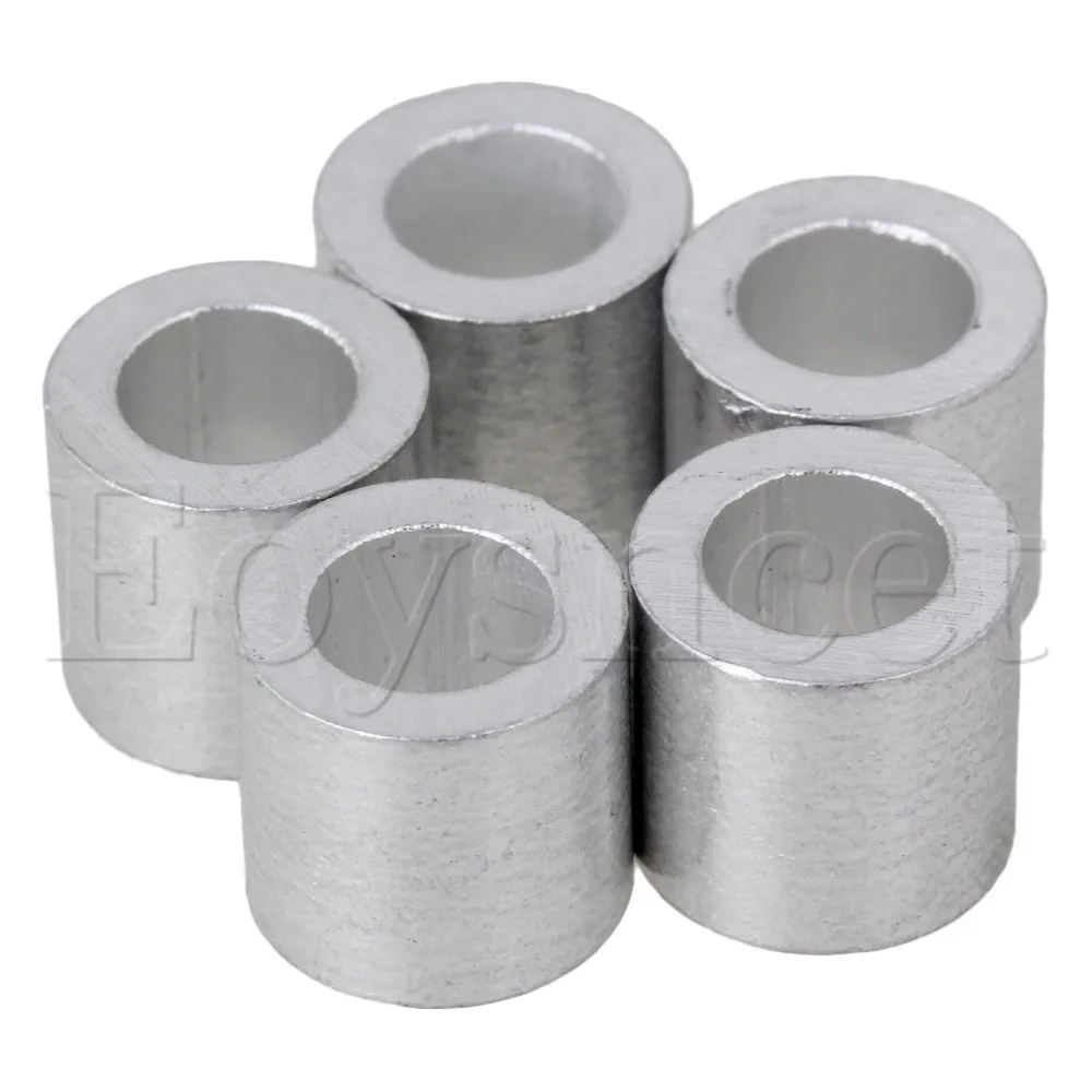 Серебряные Круглые зажимы с отверстиями M6 Проволочный Трос алюминиевые набор из