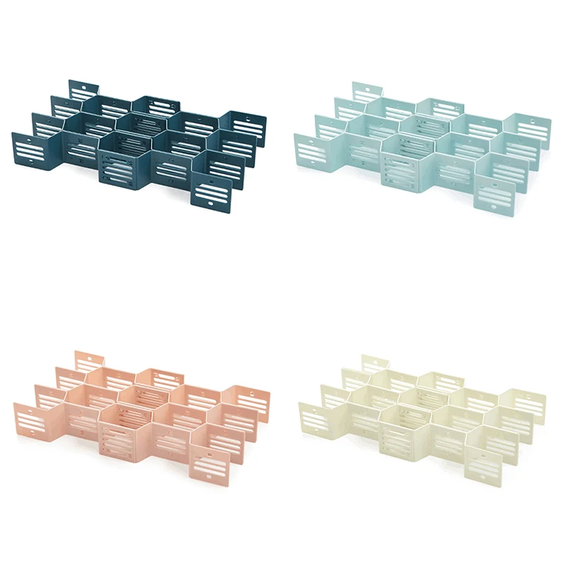 

Adjustable Drawer Organizer Honeycomb Clapboard Divider Separator Drawer Divider Underwear Storage Organizer Storage Box 1 Set