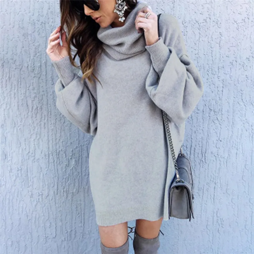 Свободные повседневные топы Модные Женские однотонные водолазки трикотажные