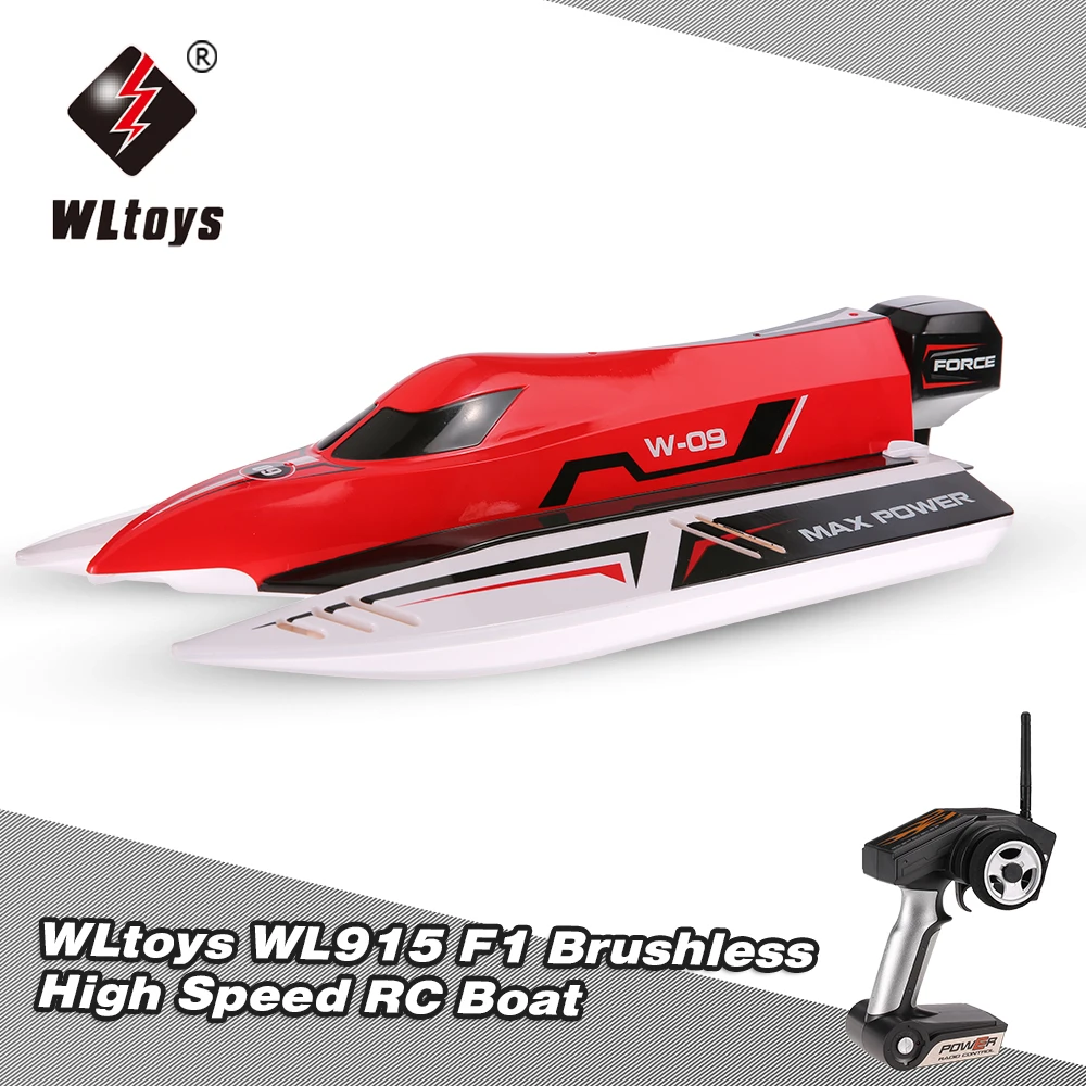 WLtoys WL915 RC лодка 2,4 ГГц 2CH бесщеточная, высокая скорость RC F1 гоночный катер бесщеточный RC лодка подарки для детей подарок