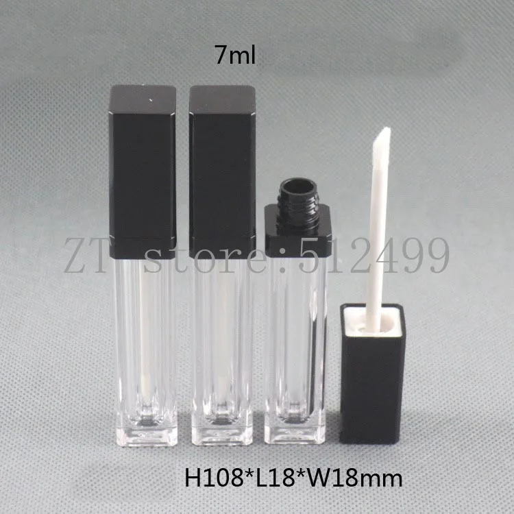 

7ML 10/30/50pcs Square Plastic Beauty Makeup Lipgloss Bottle, Clear Cosmetic Liquid Lipstick Package, Empty Lip Gloss Container