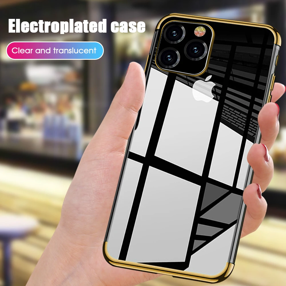 Ультратонкий Роскошный мягкий прозрачный чехол из ТПУ с лазерным покрытием для