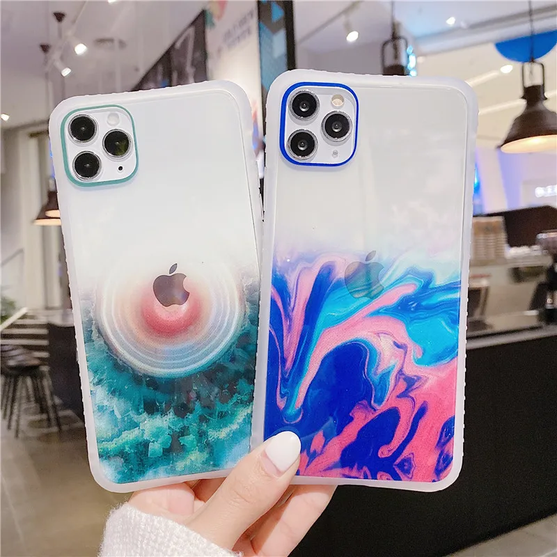 Роскошный блестящий чехол с мраморной текстурой для iphone 11 Pro Max XR X XS Msx 7 8 plus SE 2 2020