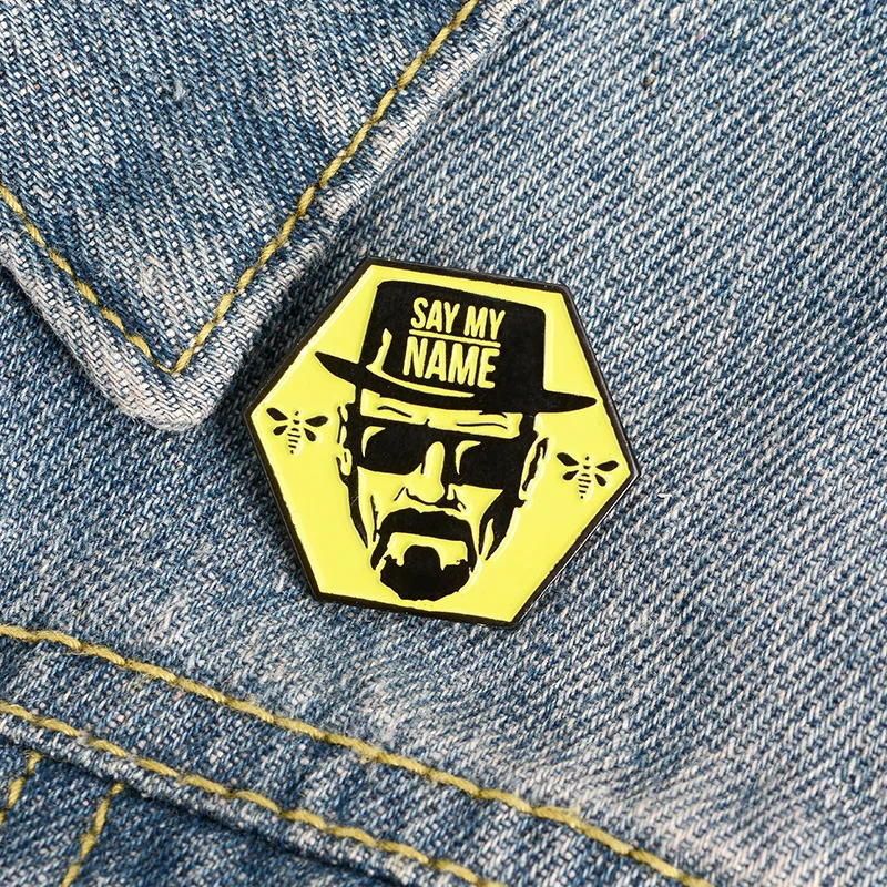 

Breaking Bad Enamel Pin Badge on Backpack SAY MY NAME White Brooch Pins for Clothes Broche for Women Girls Gift