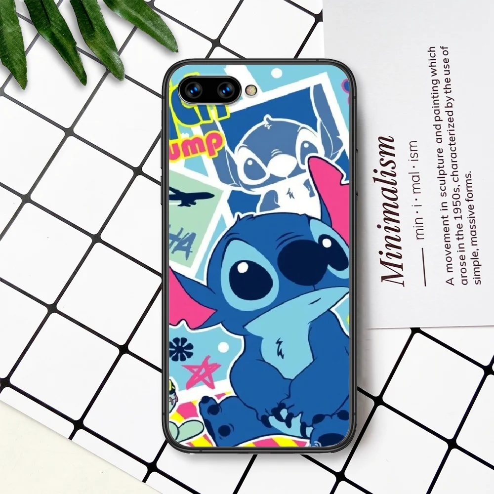 

Cute Lovely Cartoon Stitch Phone Case For Huawei Honor 6A 7A 7C 8 8A 8X 9 9X 10 10i 20 Lite Pro Play black Cover Soft Back 3D