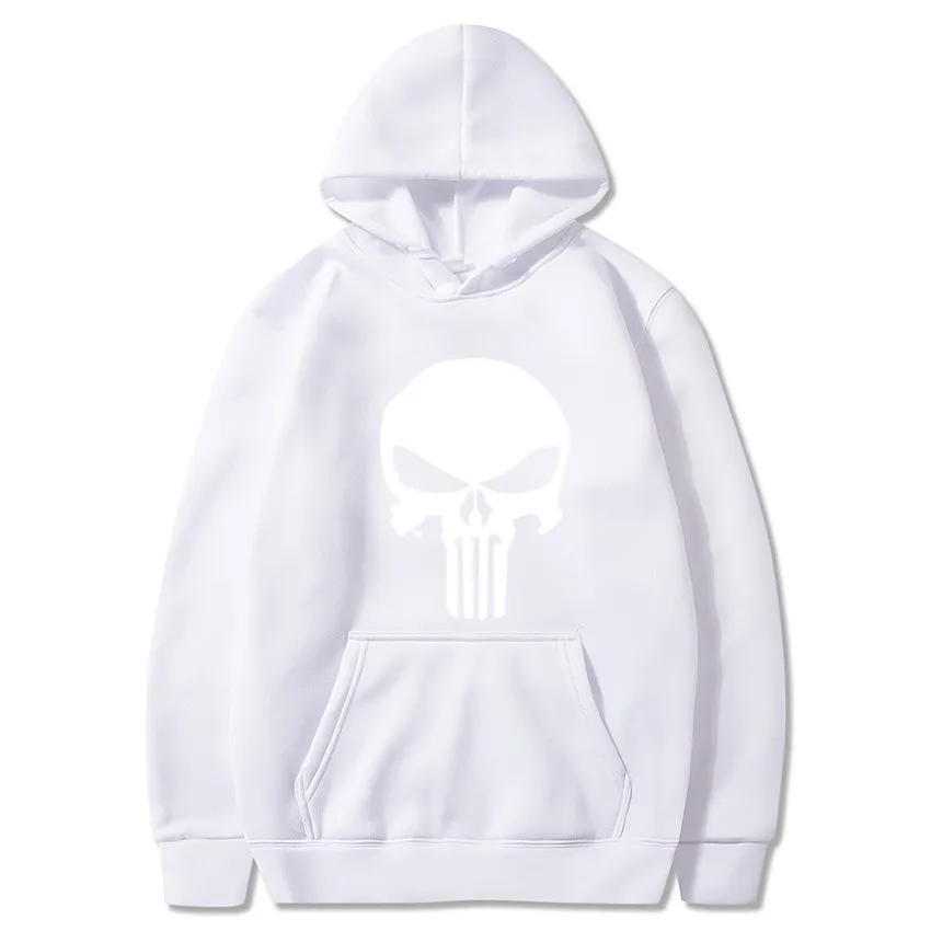 Shun princes Store мужская белая толстовка с длинным рукавом и капюшоном черепом