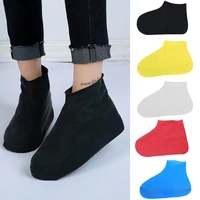 1 pair waterproof rain shoe covers traveling outdoor portable reusable rubber non slip rain boot overshoes shoes accessories