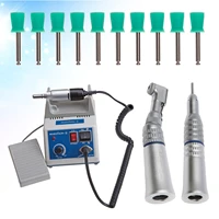 dental lab marathon polisher electric micromotor low speed contra angle straight handpiece 10 prophy cups