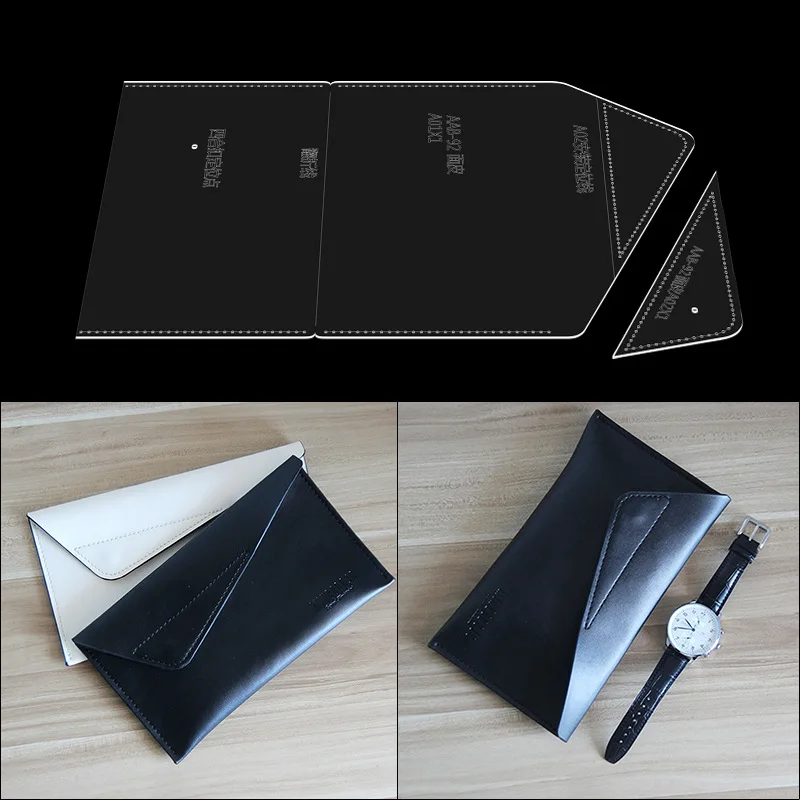 1 набор акриловых шаблонов для шитья кожи Длинный кошелек сделай сам Дамский