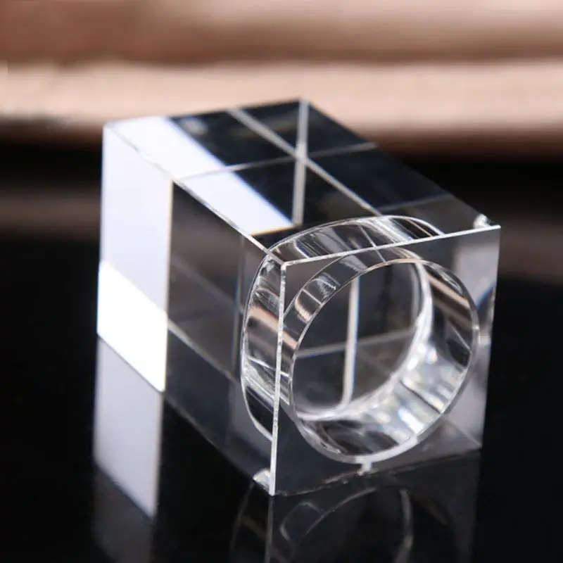 Square White Crystal Religious Candle Holder Tealight Candlestick for Home Wedding Party Decorations Candelabra Centerpieces | Дом и сад