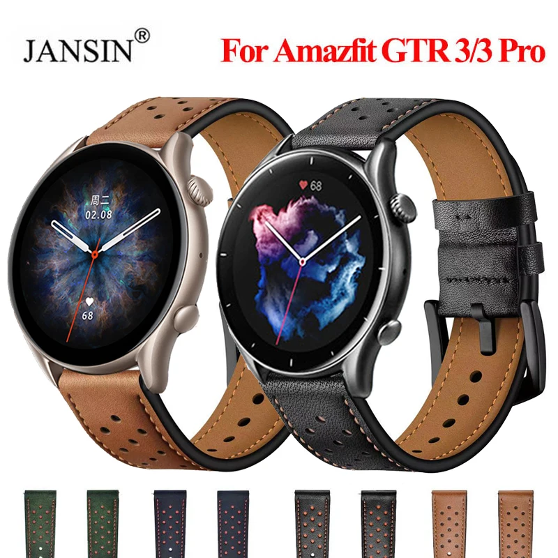 Leather Watch Strap For Huami Amazfit gtr 3 pro Smartwatch Bracelet Correa For Huami Amazfit GTR 3 GTR 3 Pro Wristband Belt