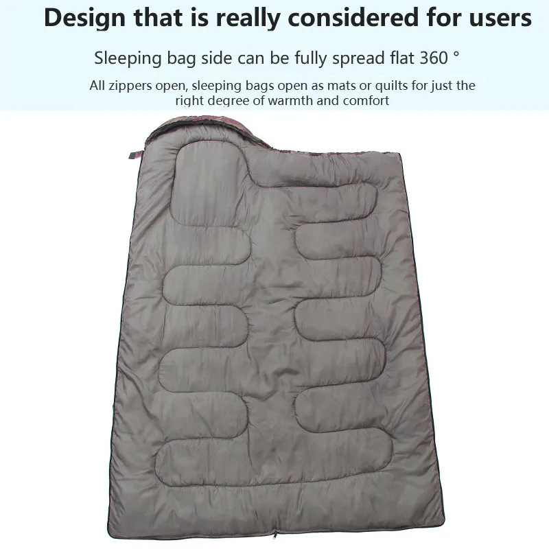 Спальный мешок хлопок для кемпинга 15-5 градусов теплый холодный легкий 4 сезона |