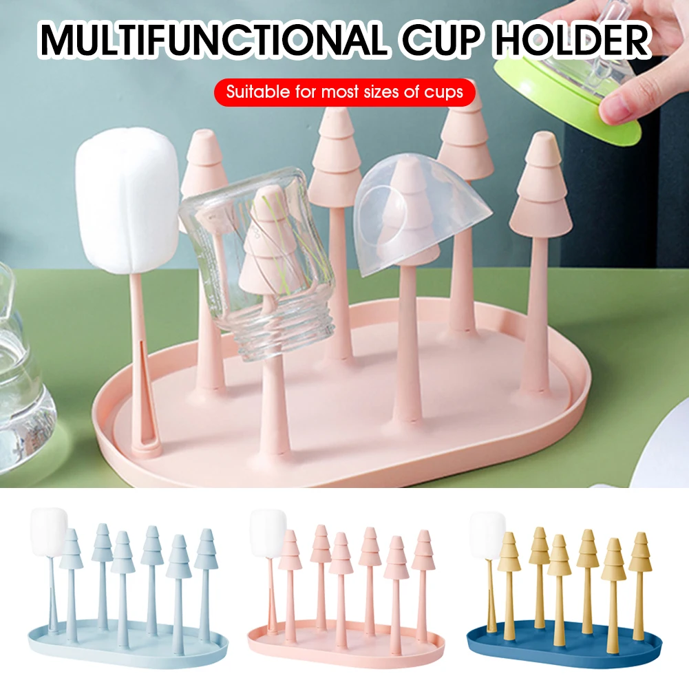 

Storage Holders Bottle Dry Rack Baby Bottle Drain Drying Racks Blue Pink Baby Bottle Cleaning Dryer Drainer Storage Drying Rack