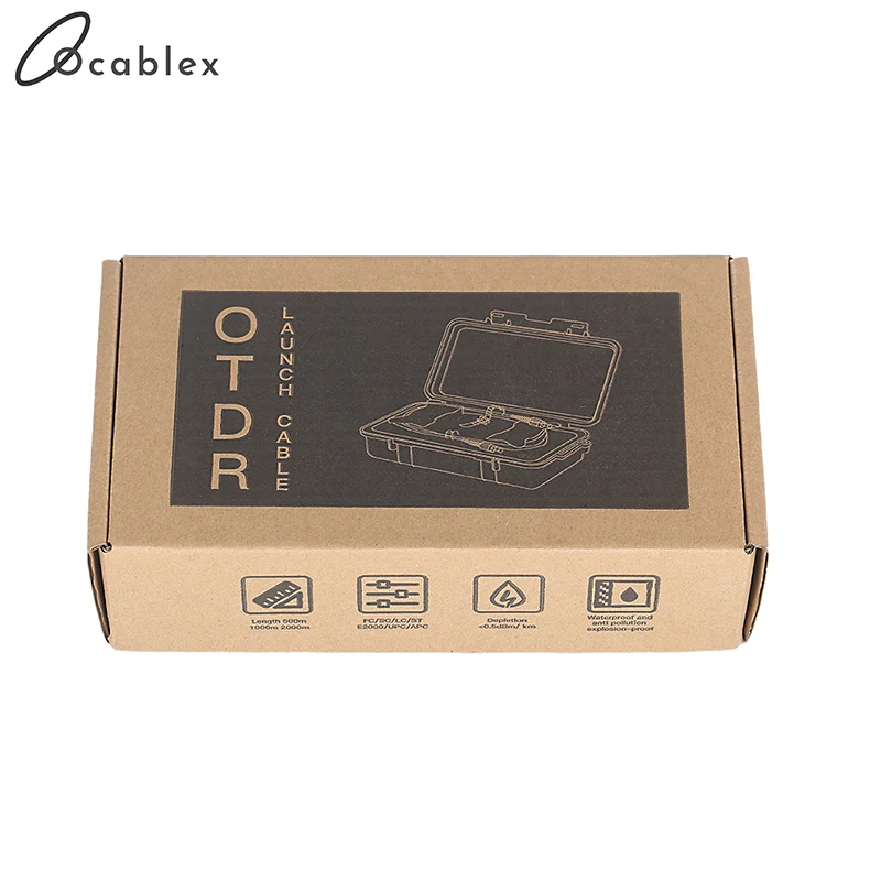 Волоконно оптический OTDR Launch Cable Box 1km 850/1300nm мм Dead Zone Eliminator 500m FC/SC/ST/LC