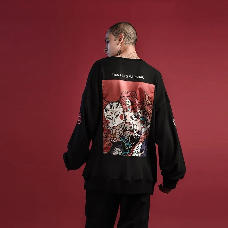 

Fashion Winter Mapen's Sweatshirt Fleece Full O-Neck Element Hip Hop Print Harajuku Oversized Couple China Clothing Top