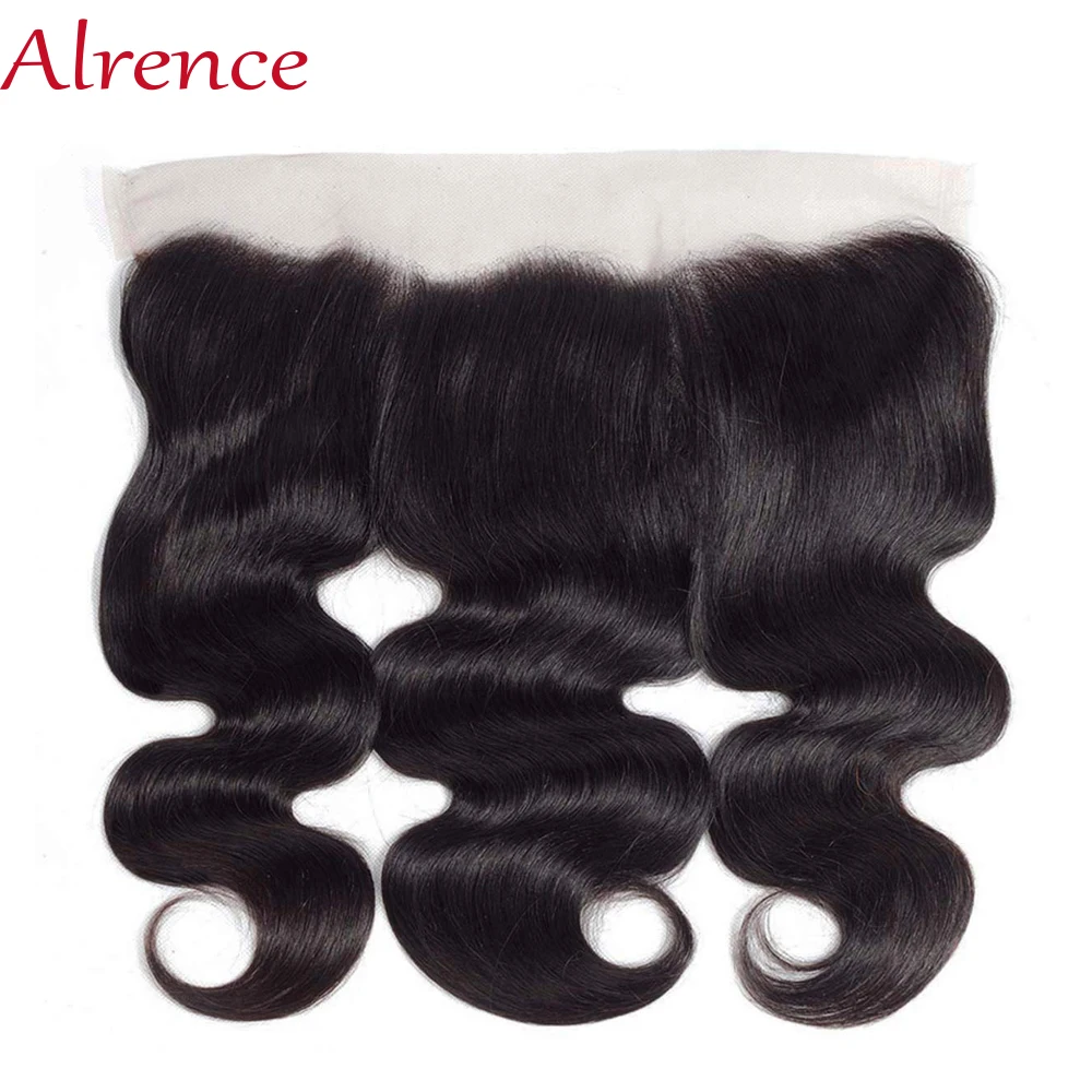 Бразильские волнистые волосы с фронтальной застежкой 13x4 швейцарские