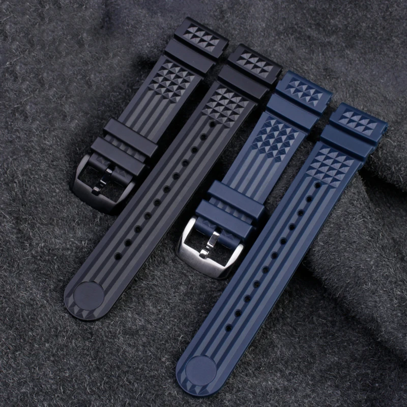 High Quality Waterproof Tropic Fluorine Rubber Strap 20mm 22mm Quick Release Spring Bar Watch Band For Men's Seiko Diving Watch