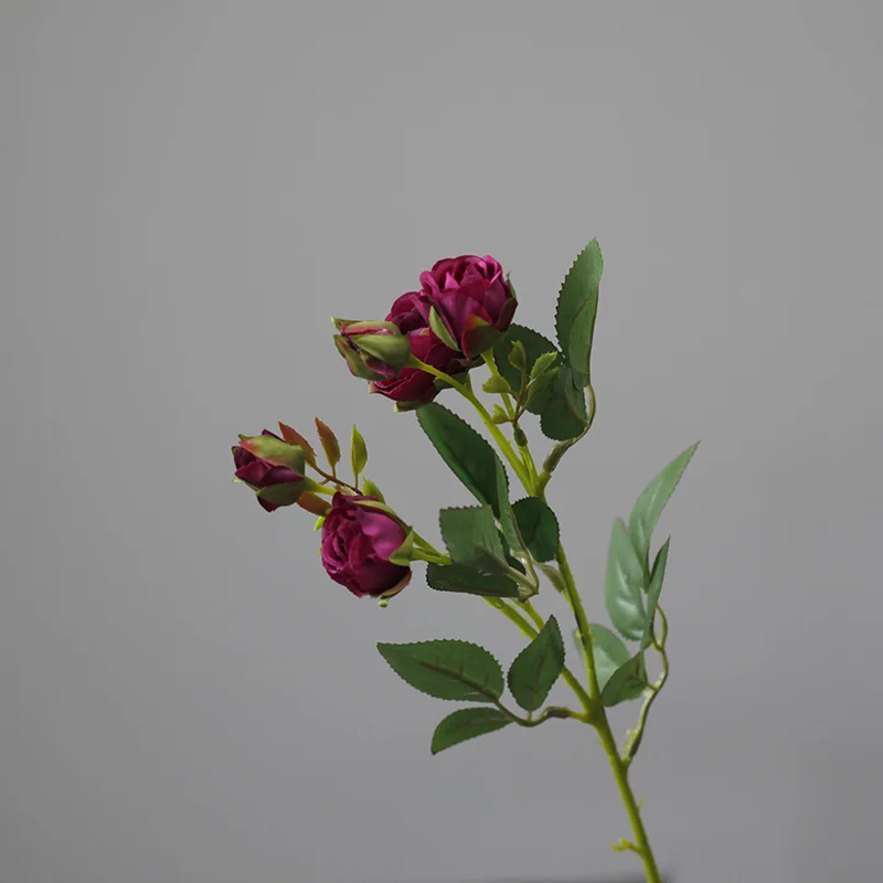 Маленькие шелковые розы на 5 головок Искусственные Цветочные букеты декор для