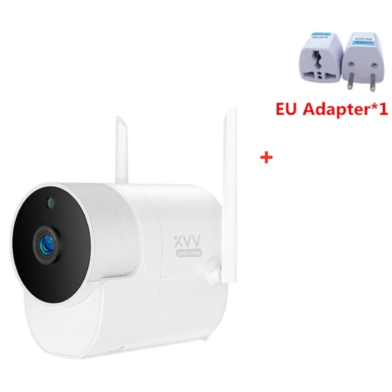 add EU adapter Xiaovv наружная панорамная камера водонепроницаемая 1080P Беспроводная камера наблюдения wifi ночное видение IP Cam работает с приложением Mijia - Цвет: add EU adapter