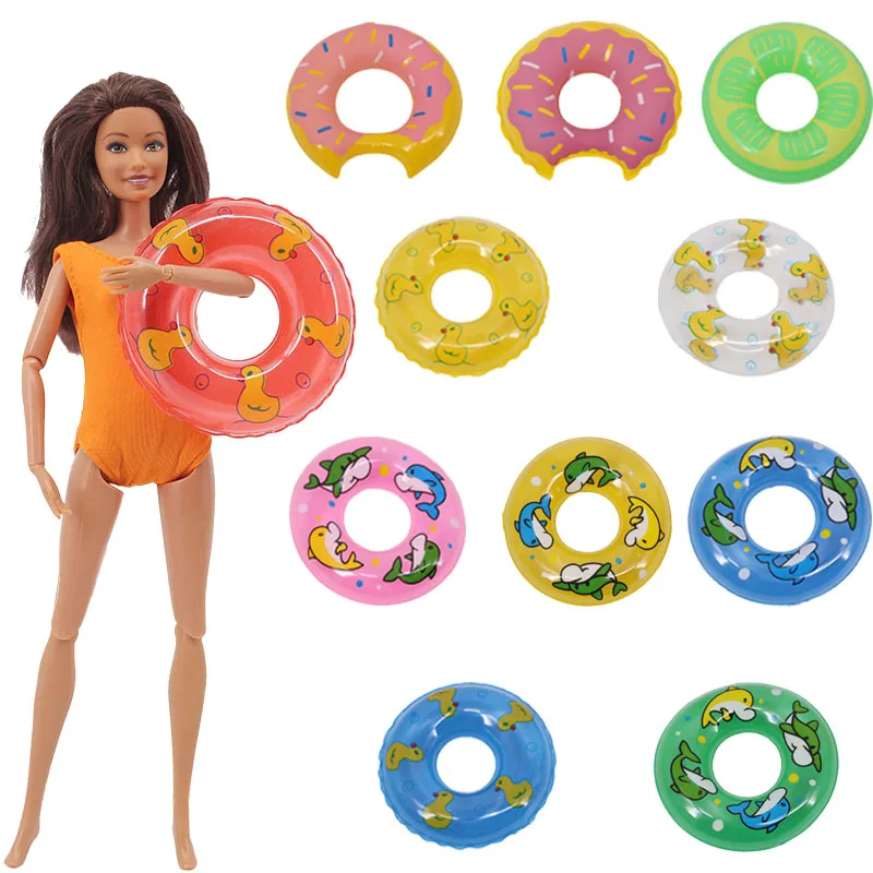 

Летние пляжные плавательные кольца, новые летние модели подходят для 11,8 дюймовых Барби и 14,5 дюймовых шарнирных кукол, аксессуары для одежды, игрушки, подарок на день рождения
