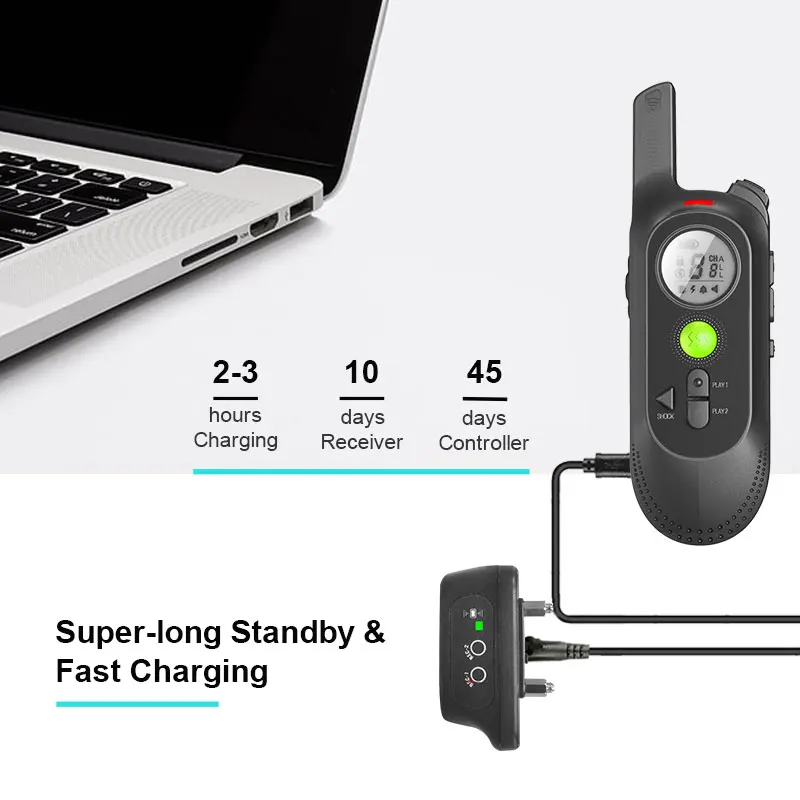 Ошейник для дрессировки собак водонепроницаемый электрический ошейник с