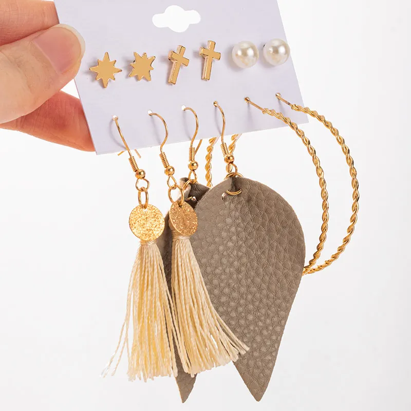 

Модные геометрические серьги-кисточки золотого цвета, серьги-подвески в стиле панк для вечеринки, 2021, модные богемные ювелирные изделия, по...