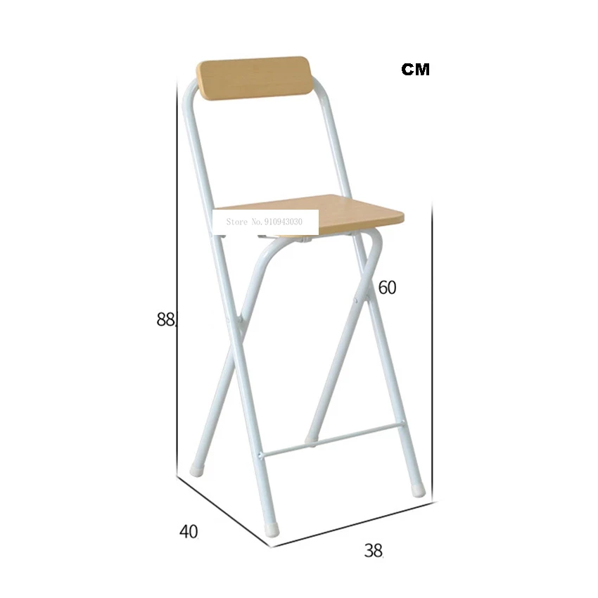 Складной высокий табурет 0059A, креативный деревянный высокий стул для гостиной, портативное бытовое барное кресло со спинкой, стул для отдых... от AliExpress WW