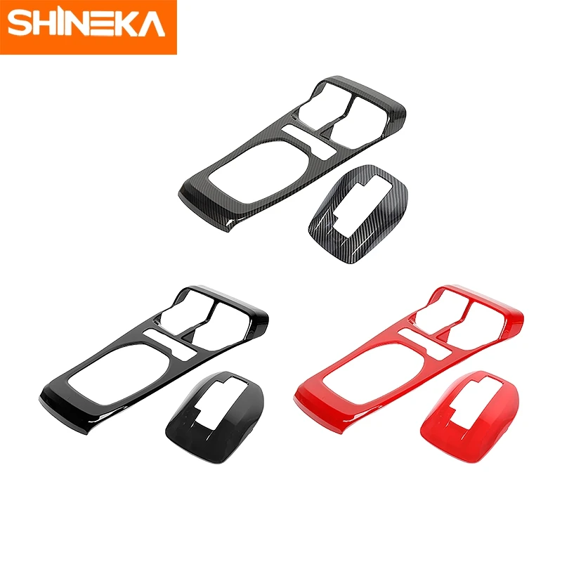 SHINEKA ABS углеродное волокно Gear отделка для переключения передач Cover Trim Stickers Kit Chevrolet