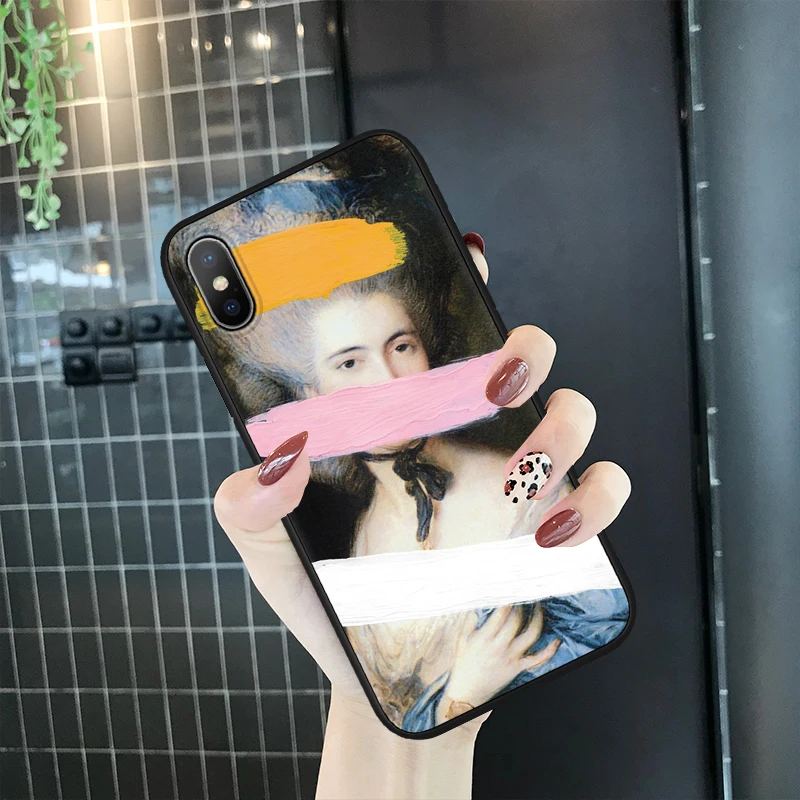 Чехол для Coque iPhone 11 Pro Max XS XR X 7 8, 6, 6 S, Plus, для samsung A51 A71 A40 A50 A70 J3 J5 J7 S7 S8 S9 плюс Чехол художественным - Цвет: nvsancai