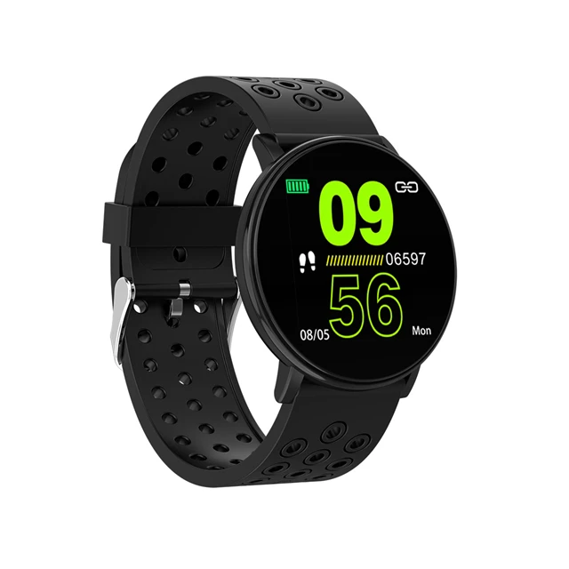 full Black W8 смарт-браслет стальная полоса Водонепроницаемый android IOS фитнес-трекер часы для мужчин и женщин смарт-спортивные часы монитор сердечного ритма - Color: full Black
