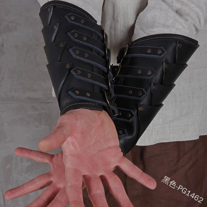 Мужской кожаный нарукавник средневековый воин Ларп рыцарь с пряжкой Броня