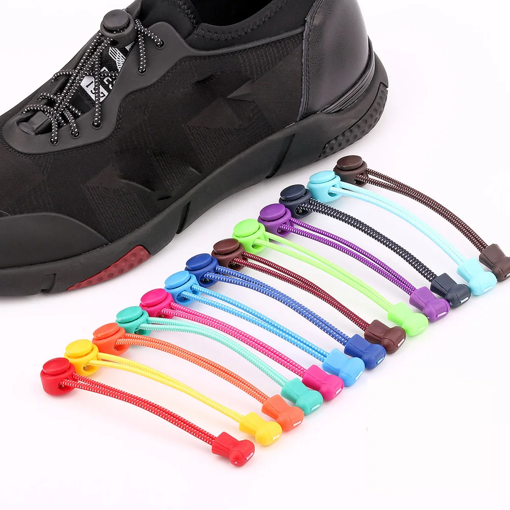 

1Pcs Unisex No Tie Locking Round Elastic Shoelace Shoelaces Sneakers Shoe Laces Shoes Strings Boot Laces Shoe Accessories