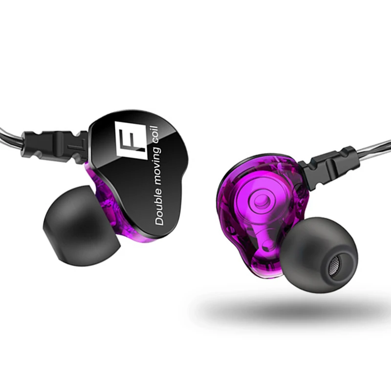 QKZ CK9 двойной блок привода в ухо наушники бас сабвуфер HIFI DJ Monito Бег Спорт Наушники