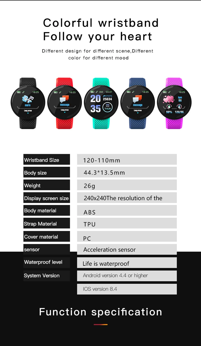 

B28 Smart Wristband Waterproof Pedometer Activity Tracker Watch With Remote Pressure Measurement Photography Smart Watch