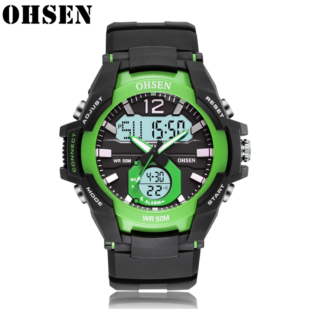

OHSEN New Mens Watches Top Brand Luxury Clock Male Fashion Military Waterproof Quartz Casual Watch Men Sport Multiple Time Zone