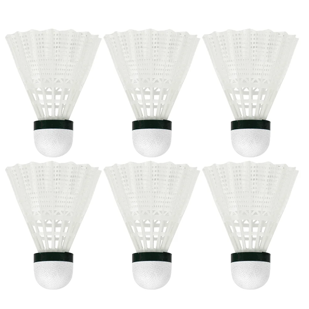 

6pcs Nylon Badminton Practical Shuttlecocks Sports Supplies Exercise Accessories for Indoor Outdoor Playing School Activ