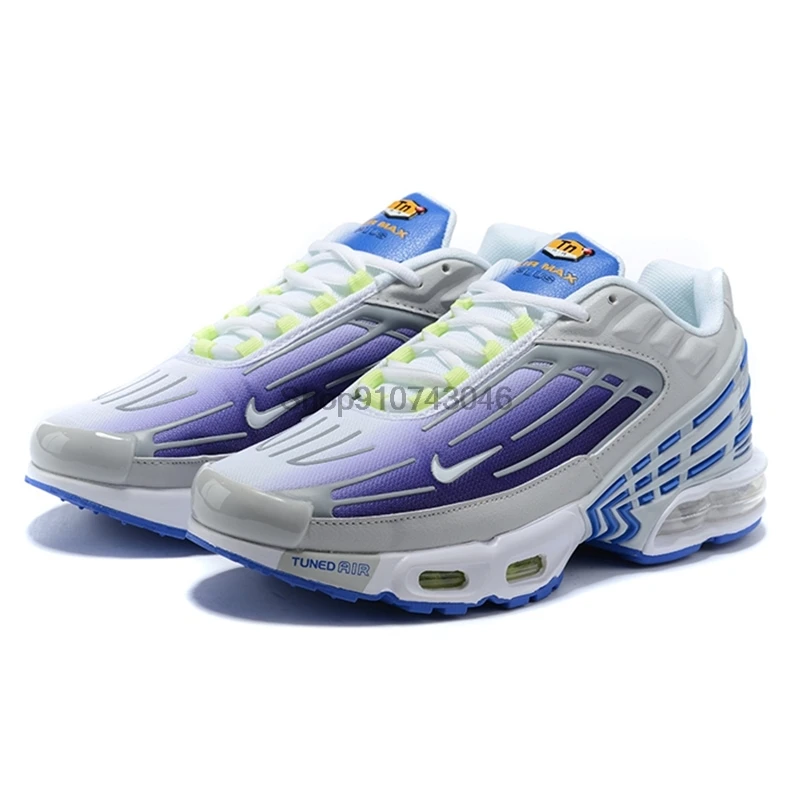 

AIR MAX PLUS 3 TN Men's Running Shoes Anti-slip Comfortable Breathable Outdoor Sports Shoes Black White # 01