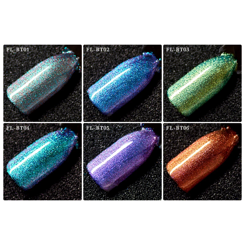 Голографический Гель лак FOUR LILY 5 мл звездный блеск отмачиваемый УФ для ногтей