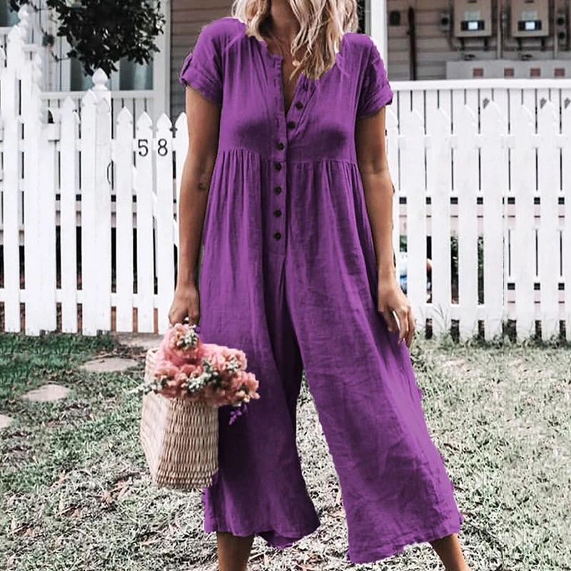 Женский Повседневный комбинезон тренд свободные брюки элегантный однотонный