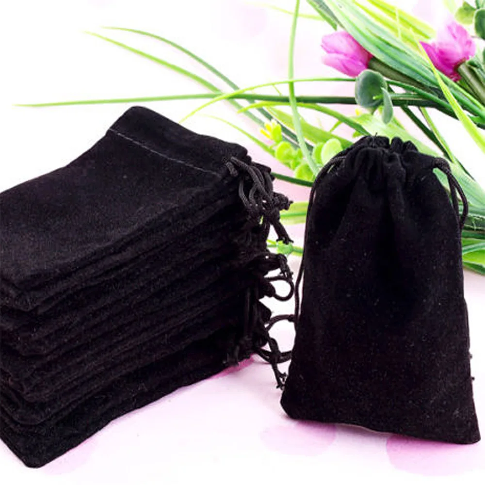 10 шт. цветная бархатный мешочек на шнурке для упаковки ювелирных изделий Дисплей