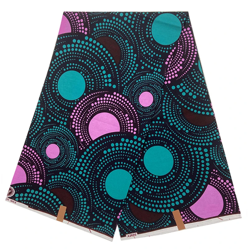 

Модная ткань с воском Анкары, удобная нигерийская ткань с принтом батика, 100% хлопок, мягкая африканская Гарантированная натуральная настоя...