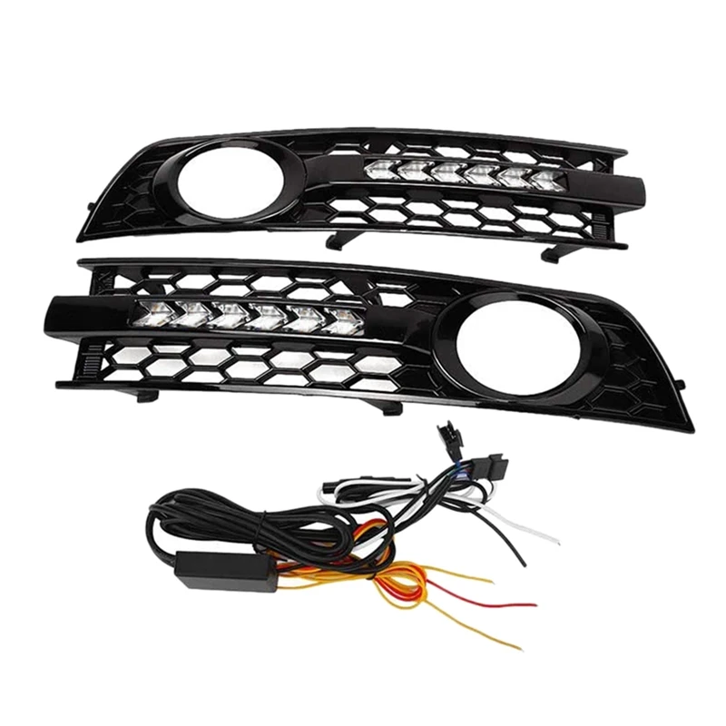 

Автомобильный передний решетки бампер туман светильник решетка нижняя сторона соты с дневные ходовые огни решетка для-A5